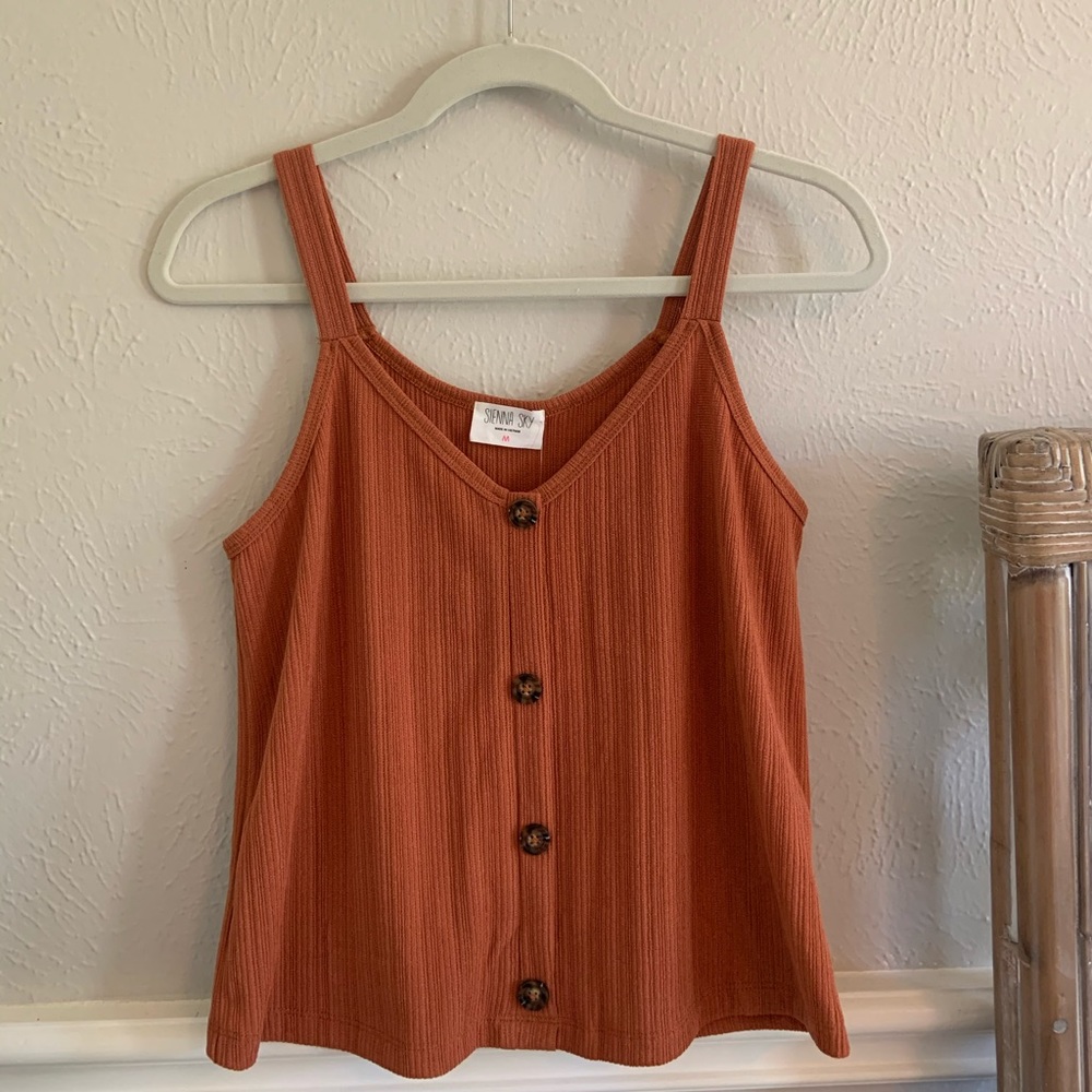 NWT cropped burnt orange tank top!🧡🧡